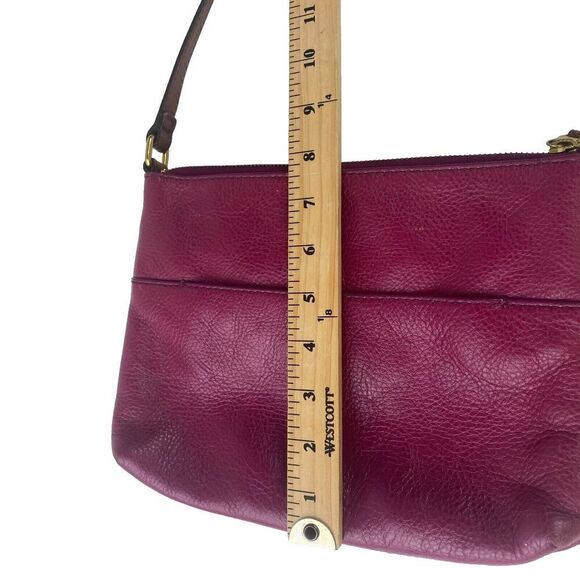 Vintage FOSSIL Pink Leather Shoulder Crossbody casual Bag womens Used - Picture 8 of 16